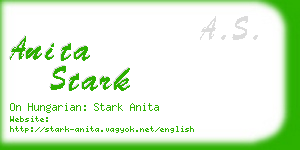 anita stark business card